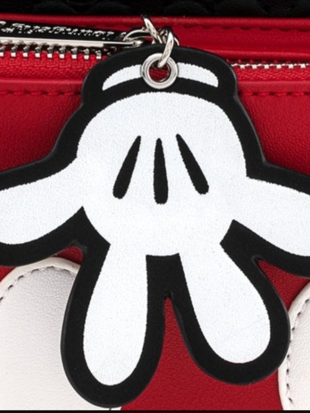 Loungefly Black, Red & White Mickey Mouse Kids Mini Quilted Backpack - Picture 3 of 7